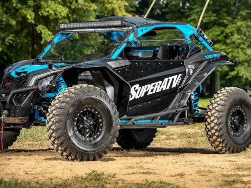 Vista 3 de SuperATV Guardabarros compatibles con Can Am Maverick 2018+ (ver lista completa de ajustes) 5 pulgadas de cobertura extra Hecho de HDPE