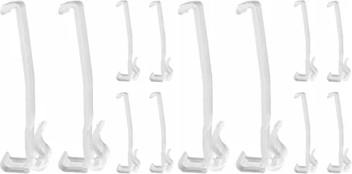 Vista 8 de Clips para cenefa, 6 unidades, 3-1/4 pulgadas, clip oculto, plástico transparente para persianas horizontales, soporte de retención de cenefa