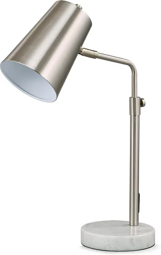 Vista 9 de VONLUCE Lámpara de escritorio dorada con bombilla LED ajustable, lámpara