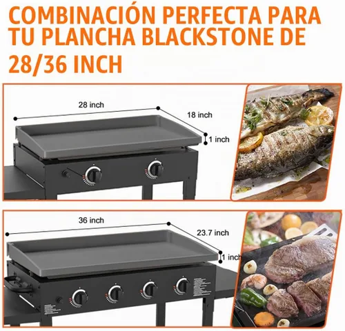 Vista 2 de Blackstone - Alfombrilla de silicona para plancha, resistente grado alimenticio, gris, 28 pulgadas
