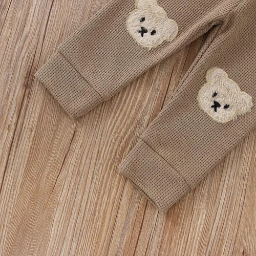 Vista 3 de Pantalones deportivos para bebés, niños y niñas, pantalones casuales de gofre, pantalones de harén unisex para bebés