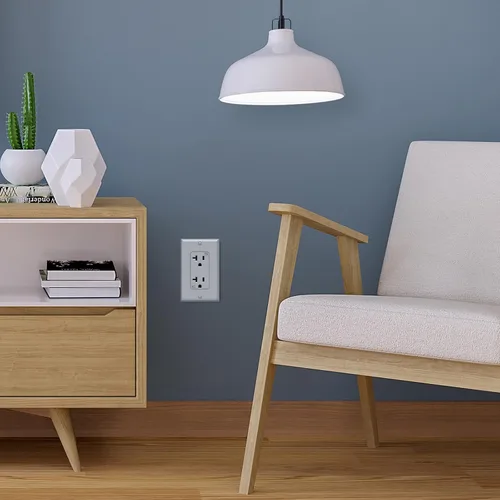 Vista 5 de WEBANG Toma de pared decorativa de 20 amperios y 125 V, receptáculo dúplex resistente a manipulaciones para uso residencial y comercial, placa
