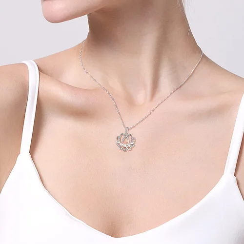 Vista 5 de KINGWHYTE Collar de urna de plata de ley S925 para Ashe para mujer joyería de cremación para regalos conmemorativos de Ashe