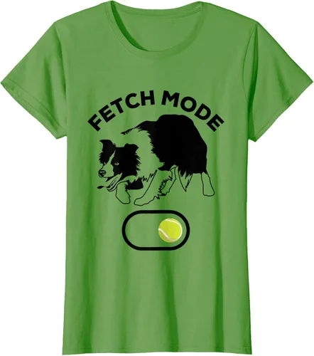 Vista 3 de Border Collie Stuff - Camiseta de pelota de tenis para hombre, Border Collie Fetch, Blanco Gris Oscuro