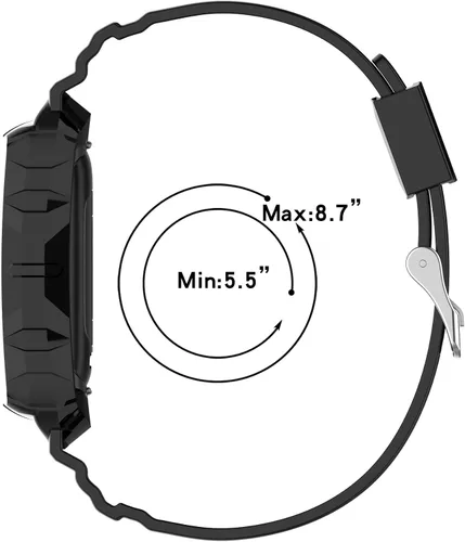 Vista 5 de AISPORTS Correa compatible con Fitbit Charge 6/5/4/3 con funda antigolpes, resistente a los impactos, con banda de repuesto de silicona para Fitbit