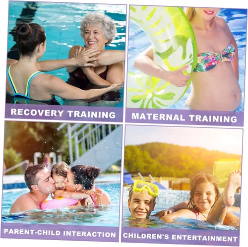 Vista 8 de BESPORTBLE 2 mancuernas acuáticas, mancuernas de agua para ejercicio y piscina, mancuernas de EVA flotantes para niños y adultos, natación