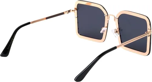 Vista 3 de Queens RH-7082 - Gafas de sol con tachuelas cuadradas grandes sin montura, L