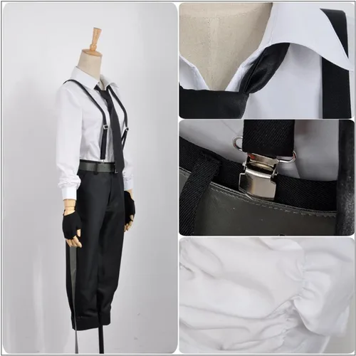 Vista 7 de Weixu Nakajima - Disfraz de uniforme de cosplay con corbata para fiesta de Halloween