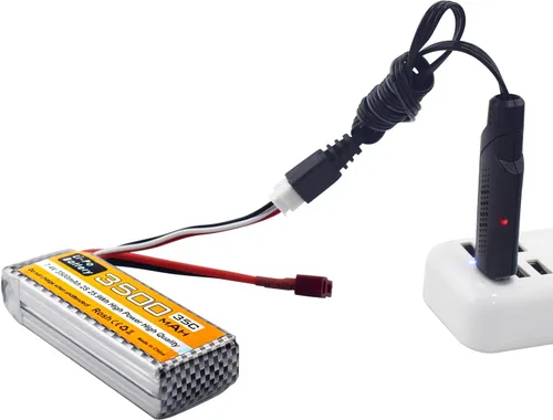 Vista 4 de 1 unids 7.4V 35C 3500mAh T Plug XT60 Plug Li Batería para WLTYOS 104001 144010 144001 124007 124016 124017 124018 124019 MJX 14301 1 1 4302 14210