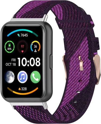 Vista 10 de Senter Correas de repuesto de nailon suave de liberación rápida para Huawei Watch Fit 2 Smart Watch