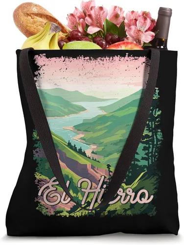 Vista 4 de El Hierro Spain Vintage Landscape Tote Bag