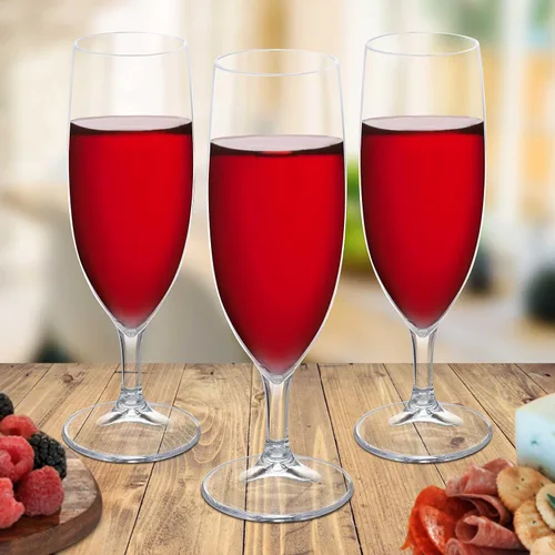 Vista 8 de DISCOUNT PROMOS Juego de 10 copas de champán de plástico, 6.7 oz. – Plástico, Barware, Elegante – Transparente