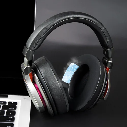 Vista 3 de SOULWIT Almohadillas de gel refrescante para Audio-Technica ATH M50X/M40X, HyperX Cloud/Alpha, SteelSeries Arctis, almohadillas para los oídos