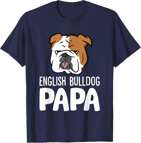 Vista 79 de Camiseta divertida de Bulldog Inglés para papá dueño de perro, Negro