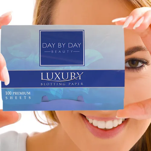 Vista 2 de Papel secante para maquillaje: 200 hojas de papel con absorción de grasa facial (2 paquetes de 100).