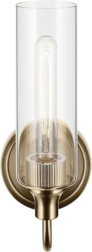 Vista 10 de Kichler Kavi - Lámpara de pared para baño, 1 luz, bronce champán Champagne bronce