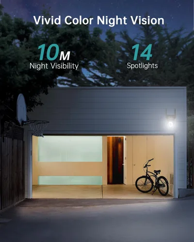 Vista 7 de ZUMIMALL Cámaras 5MP 5G para seguridad en el hogar al aire libre, monitor de bebé WiFi 5G/2.4G con cámara y audio, cámara de seguridad de grabación