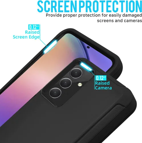 Vista 2 de Funda para Galaxy A54, estructura de doble capa, cubierta de protección resistente, a prueba de golpes, caídas y polvo, resistente y duradera