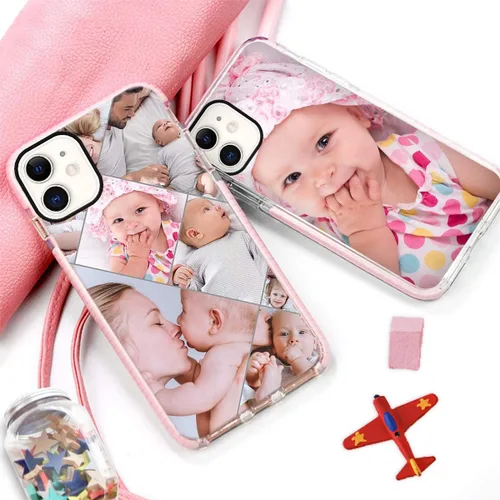 Vista 7 de Styletify Funda de teléfono con foto personalizada para iPhone 11, collages de múltiples imágenes, funda de impacto personalizada a prueba