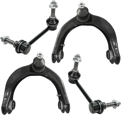 Vista 168 de Detroit Axle - 4 piezas de brazos de control traseros para Ford C-Max, Focus, Mazda 3 5, Volvo C30, C70, S40, V50, 4 brazos de control superiores e