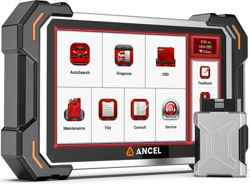 Vista 9 de ANCEL Funda protectora grande para escáner OBD2 y lector de código, herramienta de escaneo de diagnóstico, probador de batería, caja de Gris-oscuro