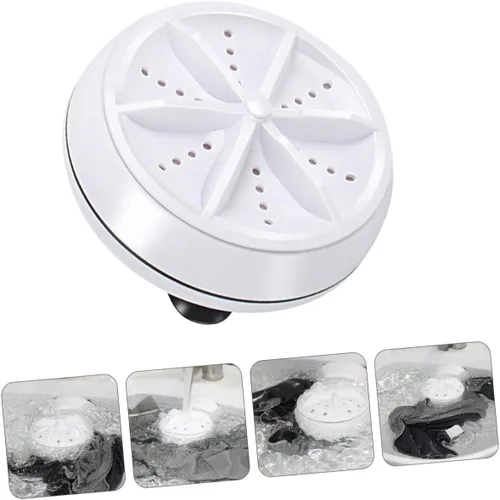Vista 4 de GALPADA Mini lavadora portátil con alimentación por USB, lavadora de viaje giratoria para ropa ligera, calcetines, toallas, dormitorio, apartamento