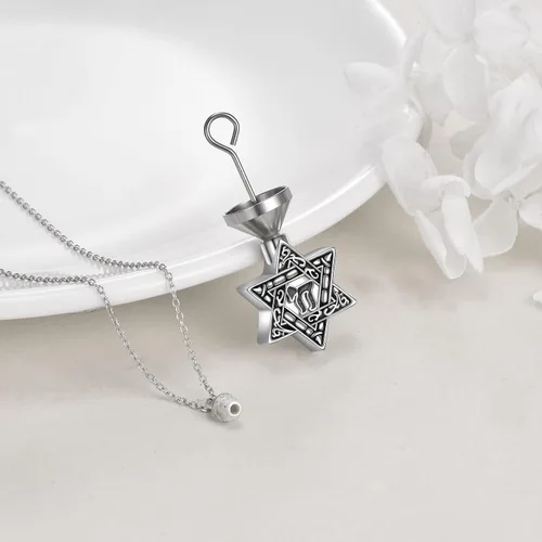 Vista 33 de YFN Collar de estrella de David de plata de ley, concha de abulón, árbol de la vida, joyería judía, regalos para mujeres y hombres