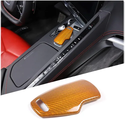 Vista 5 de CHEAYAR Cubierta de la perilla de la palanca de cambios compatible con Corvette C8 Z06 Z51 2020 2021 2022 2023, cubierta de perilla de selector