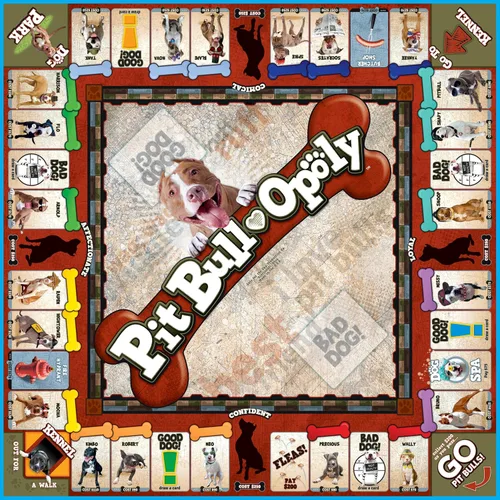 Vista 4 de Late for The Sky Pit Bull-Opoly - Juego de mesa para familias: juego de fiesta para amantes de los perros, edades de 8 años, 2 a 6 jugadores, juego