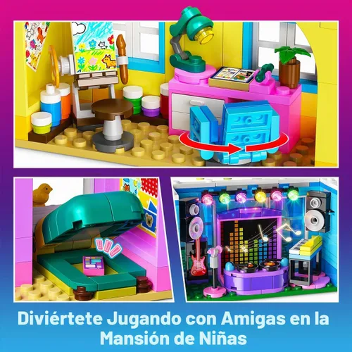 Vista 5 de HOGOKIDS Juguete de construcción de casa familiar con luz para niñas