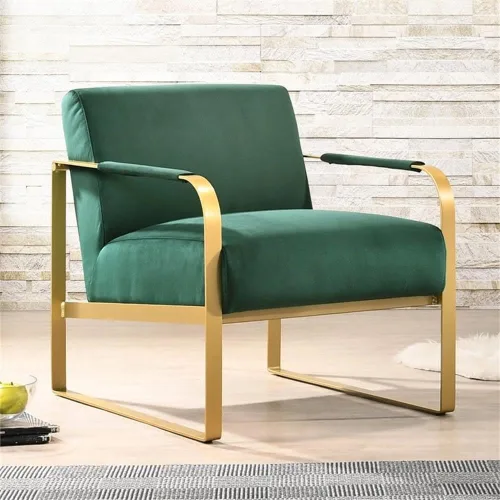 Vista 7 de Silla de salón Mason (terciopelo verde)