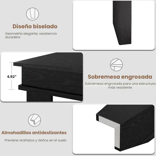 Vista 8 de GarveeHome Farmhouse - Mesa de comedor para 4-6 personas, mesas de cocina de 63 pulgadas de largo