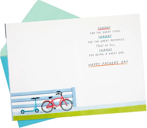 Vista 2 de Hallmark Tarjeta del día del padre para papá (gracias)
