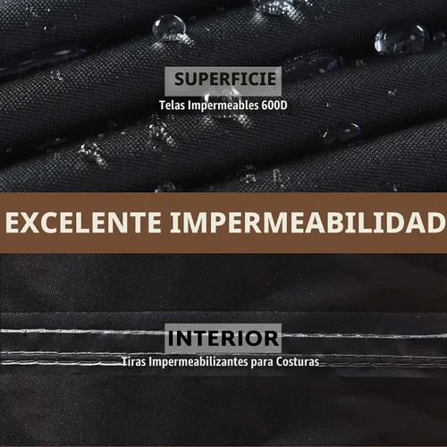 Vista 4 de iBirdie Funda para Muebles de Patio Exterior que se Ajusta a Sofás Seccionales en Forma de L de 100" x 130", 99" x 128", 98" x 126", Impermeable