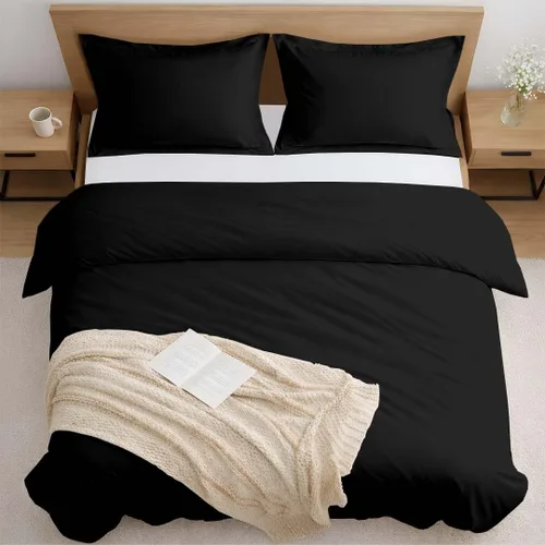 Vista 17 de Kotton Culture - Funda de edredón de microfibra prelavada de 1 pieza, tamaño individual, ropa de cama ultrasuave, ligera y transpirable, cierre