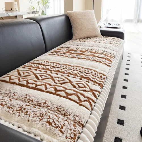 Vista 9 de DREAMINGO Fundas de sofá para mascotas, fundas antideslizantes y mullidas para sofá de perro, lavables geométricas y jacquard, protector de cojín