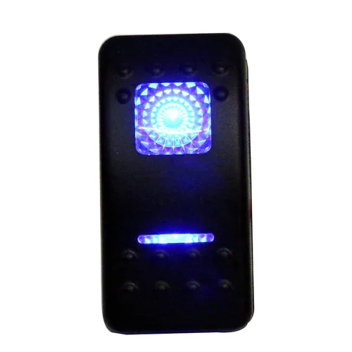 Vista 4 de Amarine Made Interruptor basculante de 12 V 20 A, impermeable, encendido/apagado, 2 posiciones, barco, DPDT, 7 pines con 2 luces LED (azul)