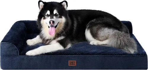 Vista 78 de EHEYCIGA - Cama ortopédica para perros de tamaño mediano, cama de espuma viscoelástica para perros, color beige Small Dog Sofa with Washable