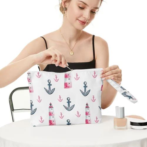 Vista 3 de Fokongna Bolsa de Maquillaje de Viaje - Bolsa Húmeda y Seca para Traje de Baño, Pañales de Playa y Alberca, Ropa Sucia de Yoga y Gimnasio - Bolsa