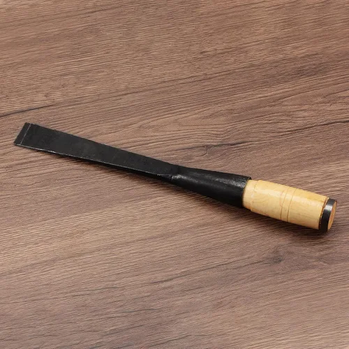 Vista 5 de HARFINGTON Cincel de madera recto de 1-1/9 pulgadas, hoja de borde biselado, herramientas de mano para carpintería con mango redondo para tallar