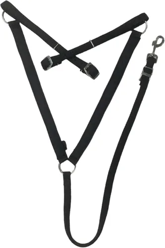 Vista 5 de Majestic Ally Collar de pecho acolchado de nailon para caballos (negro, completo)