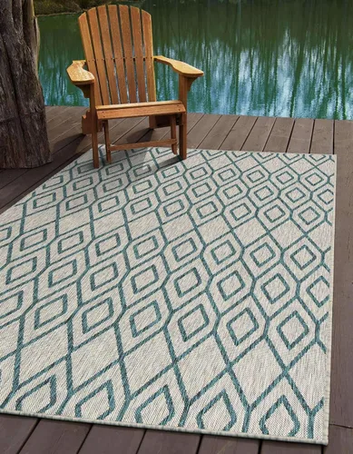 Vista 13 de Jill Zarin Outdoor Collection - Alfombra de área - Turcas y Caicos (2' 2" x 3' 1" Rectángulo Beige/Marrón)