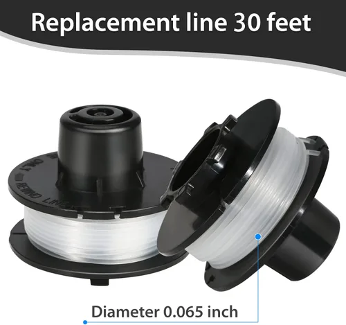 Vista 4 de THTEN 88175 - Carrete de recortadora de 30 pies y 0.065 pulgadas, compatible con Toro 51256, 51301, 51302, 51303, 51304, 51305, carrete de repuesto