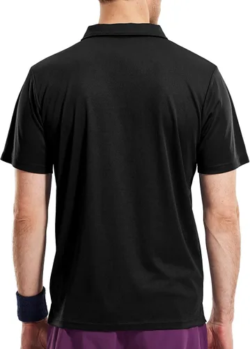 Vista 6 de Haimont Camisas polo de manga corta con cuello para hombre, absorben la humedad, para tenis, negocios, trabajo casual