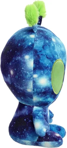 Vista 3 de Aurora® Interstellar Galactic Cuties™ Peluche de Alien Nebula que se Ilumina - Compañeros Cósmicos - Diversión Iluminada - Azul 8 Pulgadas