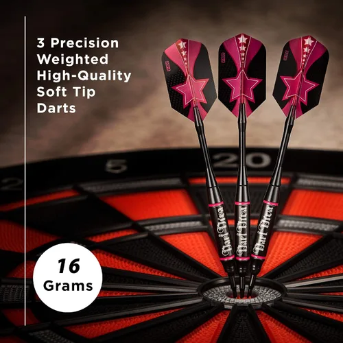 Vista 2 de Viper Metropolitan Solid Wood Sisal/Bristle Steel Tip Dartboard Cabinet: Cabinet Only (No Dartboard), Oak Finish