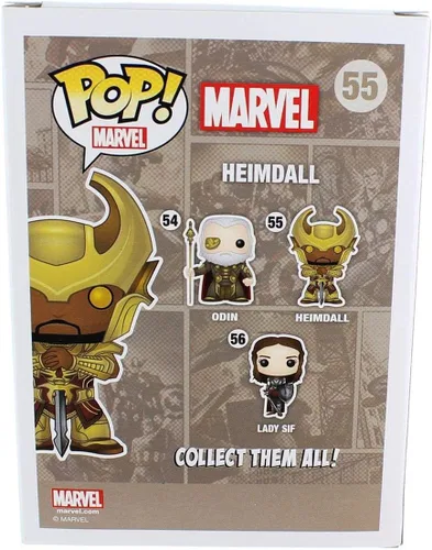 Vista 3 de Funko POP Marvel (Bobble): Figura de acción de Heimdall con casco