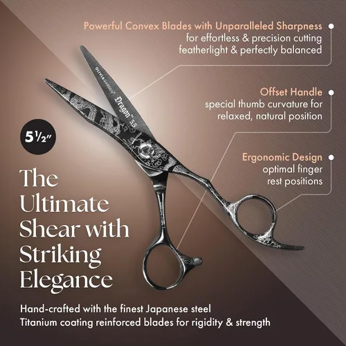 Vista 3 de Olivia Garden Dragon Professional Hairdressing Shear and Thinner Intro Case