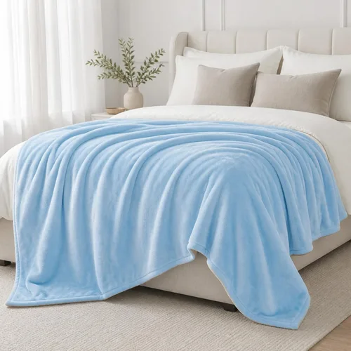 Vista 27 de JIAHANNHA Manta de forro polar de franela (50 x 60 pulgadas), manta beige para sofá o cama, 280 GSM, manta de felpa súper suave, acogedora y ligera