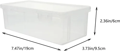 Vista 5 de Angoily Contenedor cuadrado de almacenamiento de alimentos, contenedor de plástico transparente hermético para alimentos, caja de pan tostada